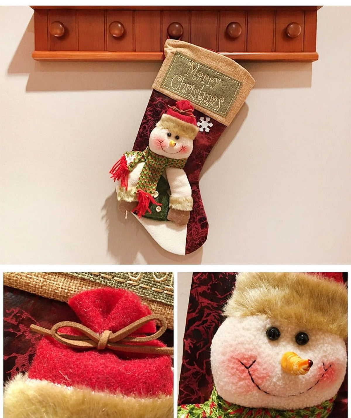 18" 3D Christmas Stockings 3 Pack Y682493