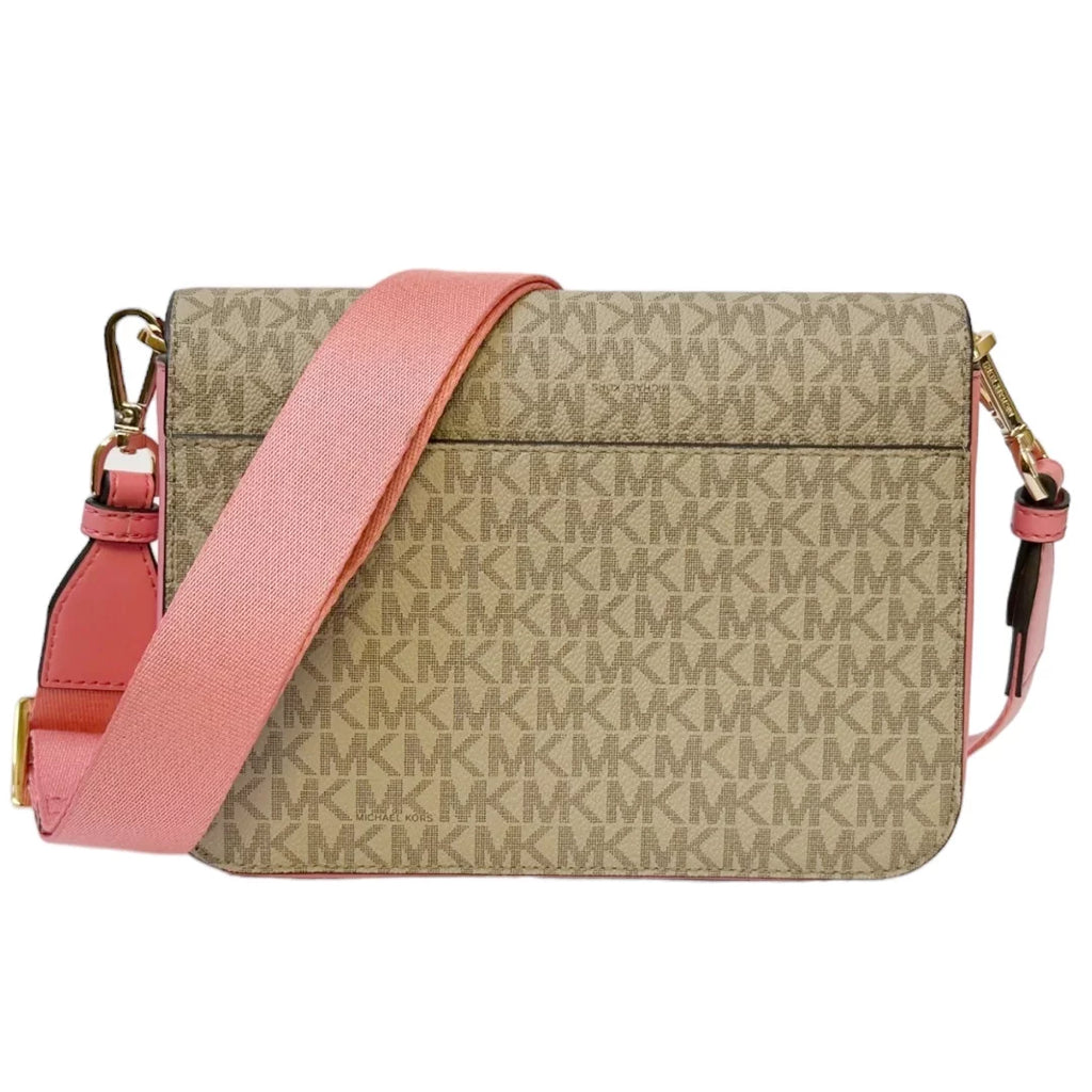 Medium PVC Leather Flap Crossbody Handbag G450