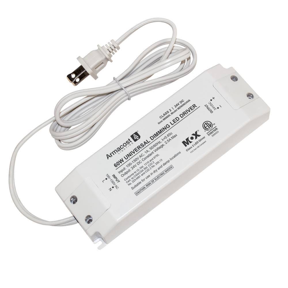 24 Volt Universal LED Dimmable Driver 60 Watt White U431