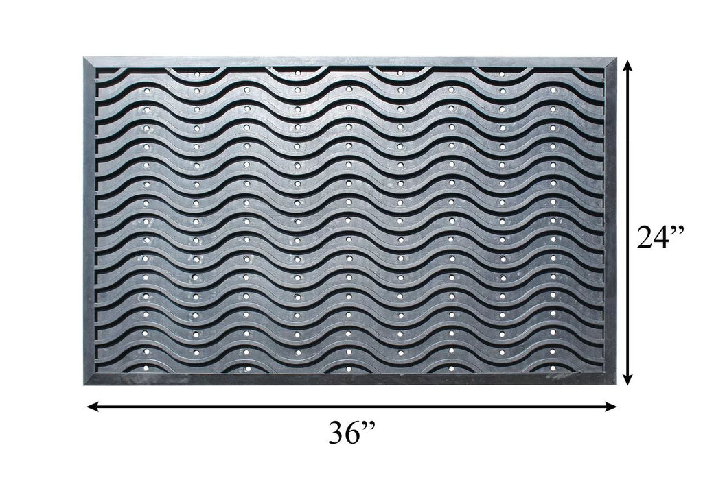 100% Rubber Clean Step Scraper Doormat U8157