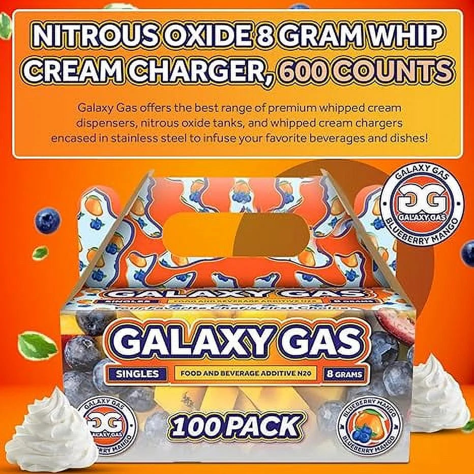 Blueberry Mango Whipped Cream Chargers, 8 Gram, 600 Counts U338177