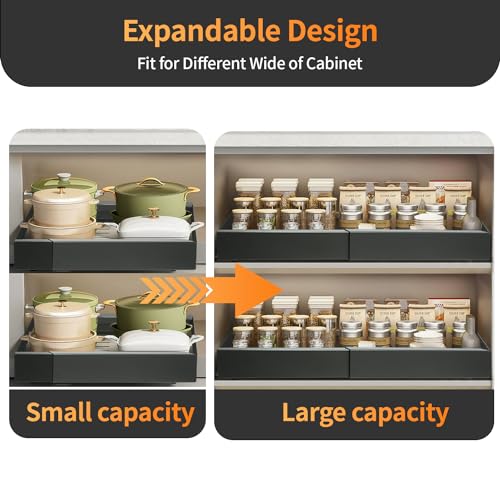 Gray Expandable Heavy Duty Slide Out Drawers C89911