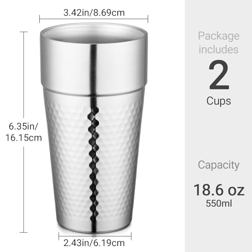 16 oz 4 Pack Stainless Steel Tumbler F7540