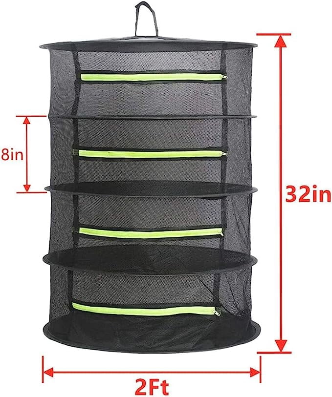 4-Layer Folding Nylon Mesh Drying Rack with Carrying Bag M977