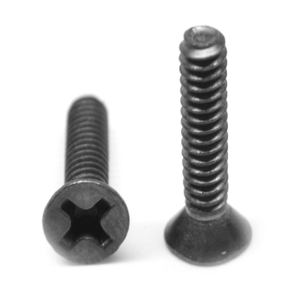 1/4-20 x 1 Black Zinc Plated Flat Head Machine Screw K203