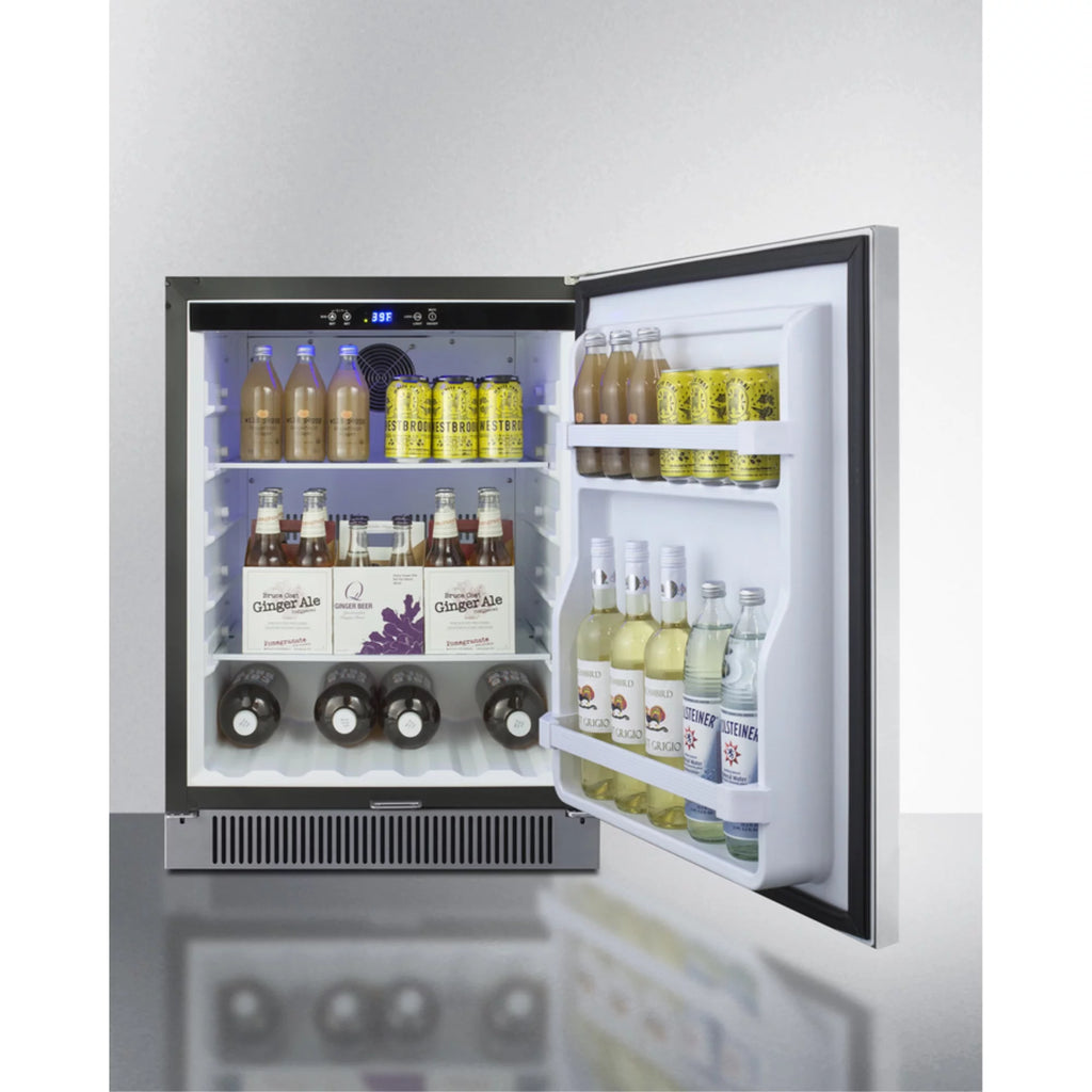24 in. Wide Built-In Outdoor All-Refrigerator E158