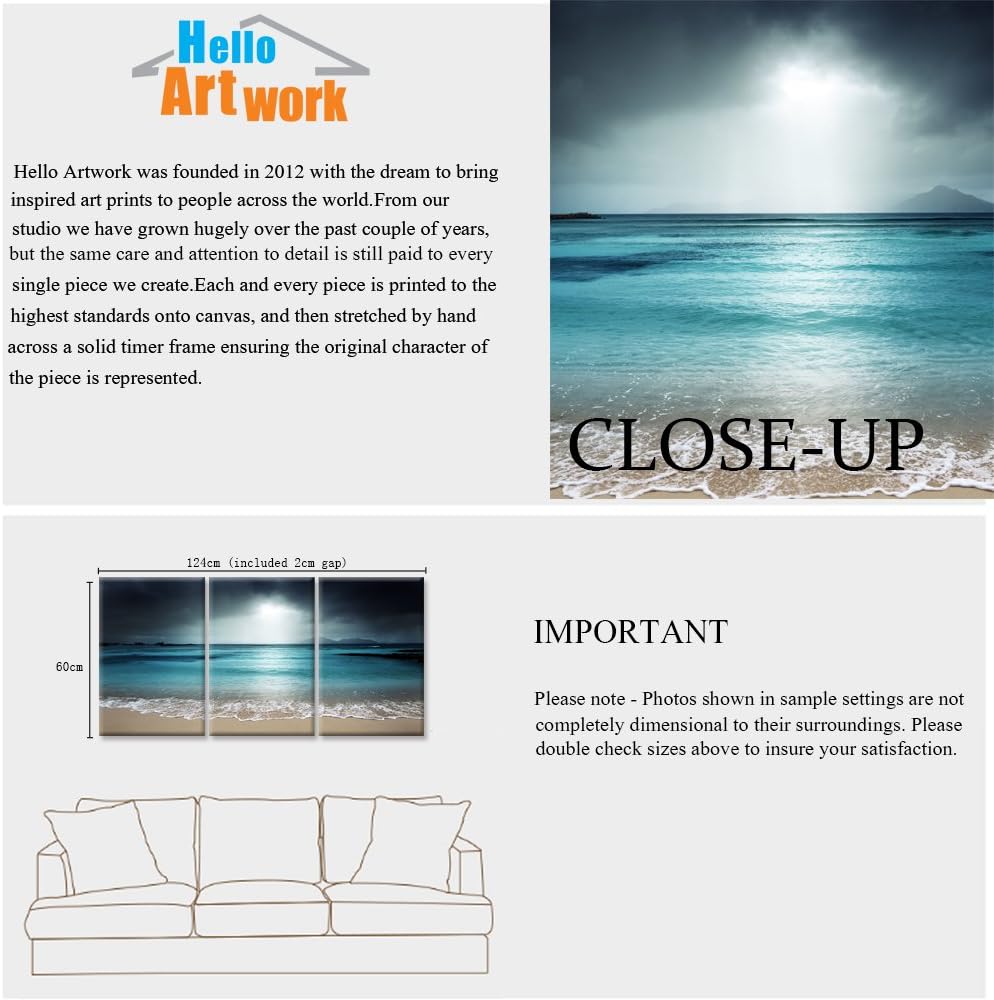 Blue Sea Canvas Wall Art U194