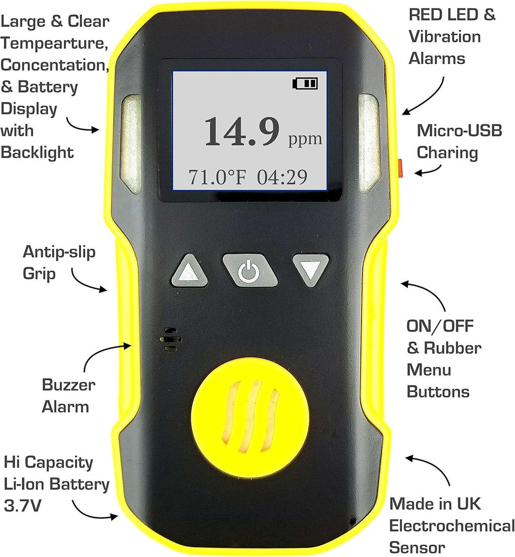 H2S Detector & Analyzer with Probe, 0-100ppm V3258