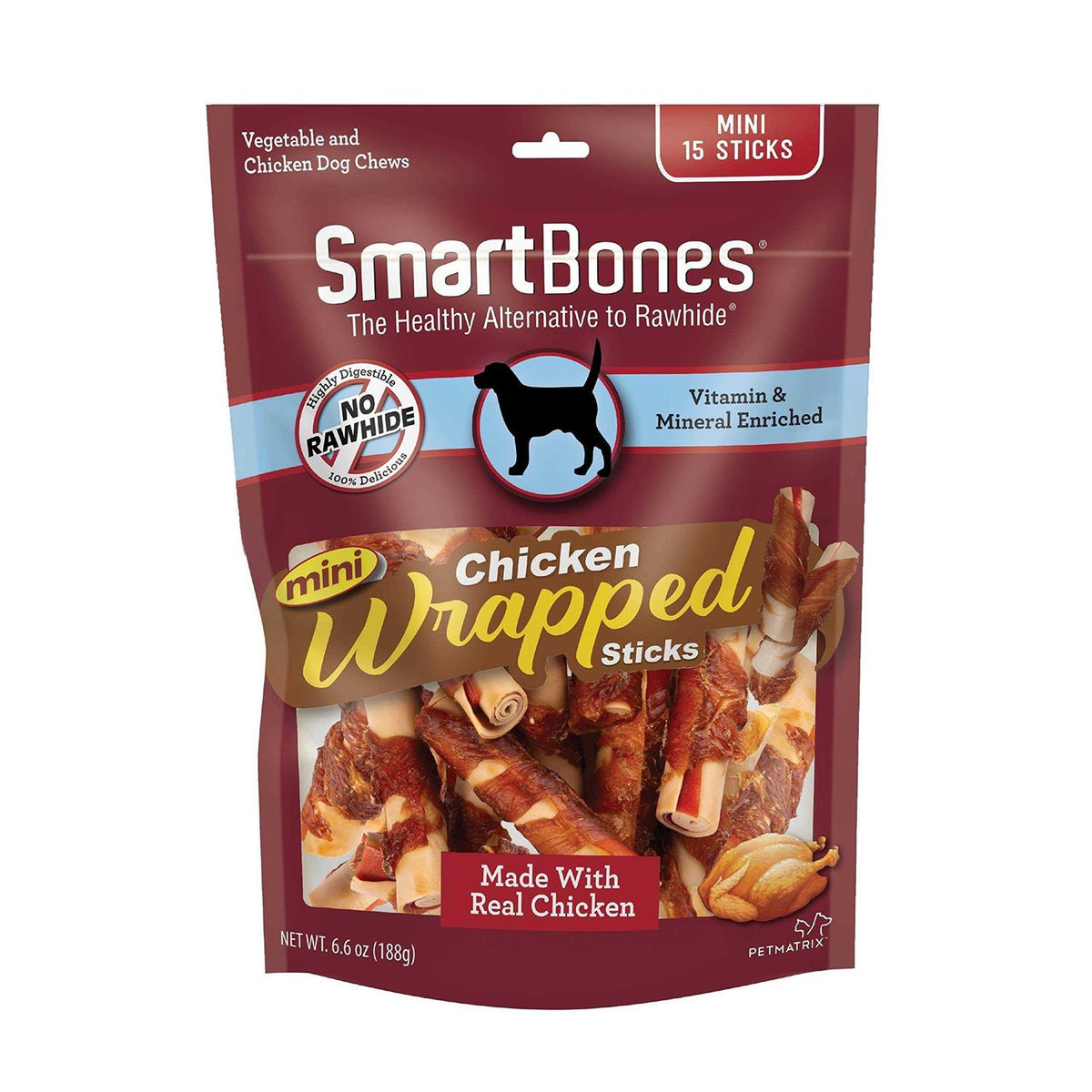 Chicken Wrapped Sticks Mini Dog Treat W157955
