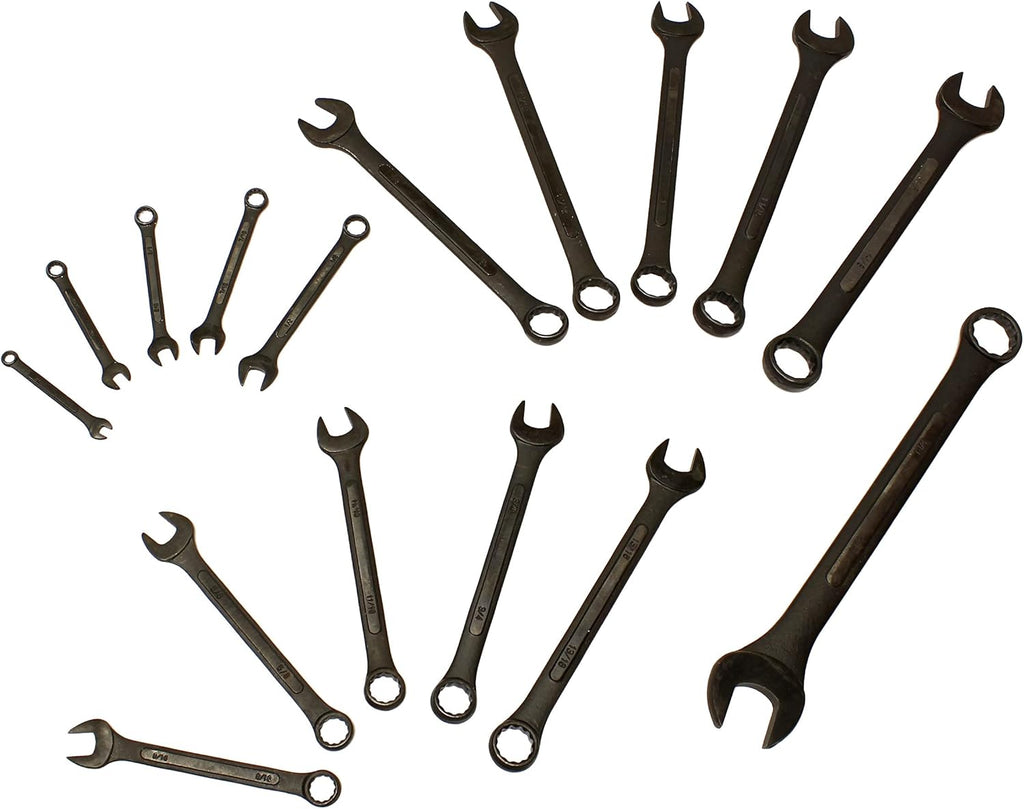 16 Pc SAE Combination Wrench Set with Roll Up Pouch D75614