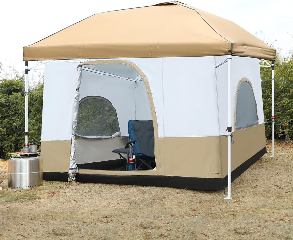 10' x 10' Khaki Camping Inner Tent Square Tent with Full Floor Y887222