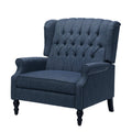 Navy Blue Oversized Fabric Push Back Recliner S7362