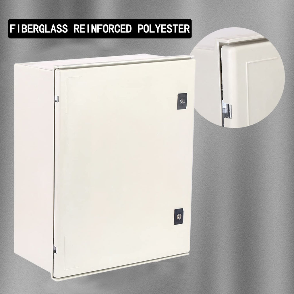 19.7×15.7×7.9 Fiberglass IP65 Weatherproof Wall-Mounted Electrical Enclosure Box P693204