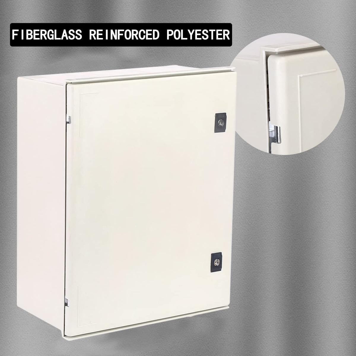 19.7×15.7×7.9 Fiberglass IP65 Weatherproof Wall-Mounted Electrical Enclosure Box P693204