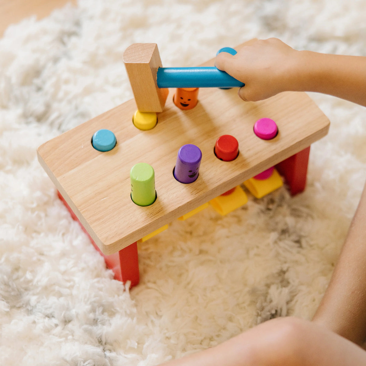 Wooden Pounding Bench Toy With Mallet B4294