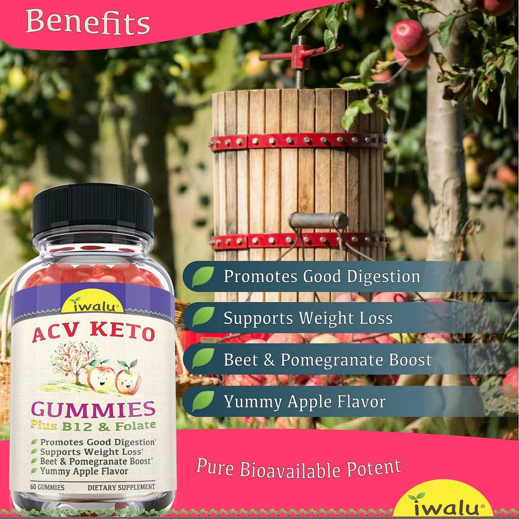 Keto ACV Gummies Digestive Supplement 60 CT C612152