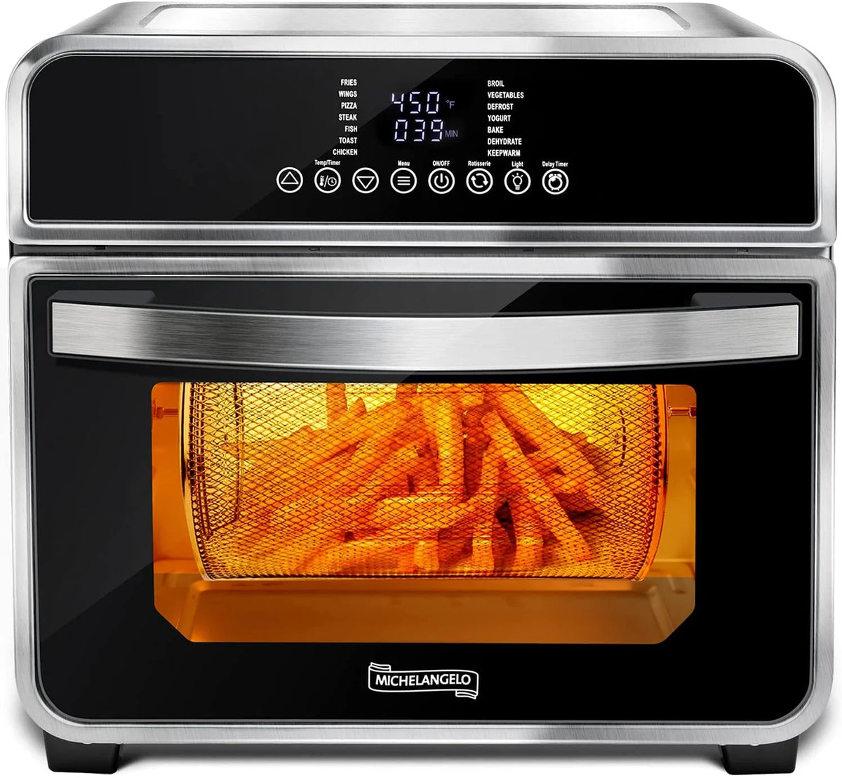 15-In-1 16 Quart Air Fryer Toaster Oven with 7 Accessories C551