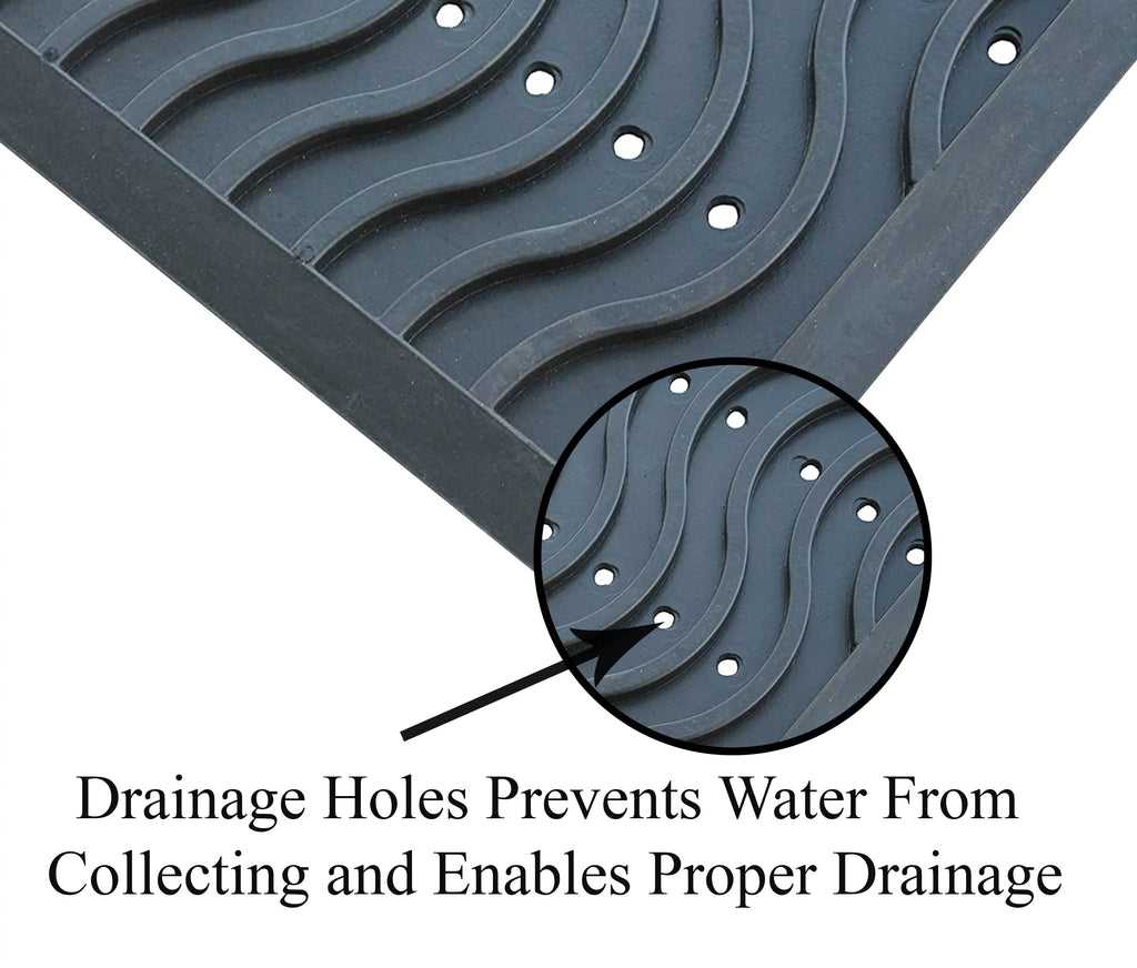 100% Rubber Clean Step Scraper Doormat U8157