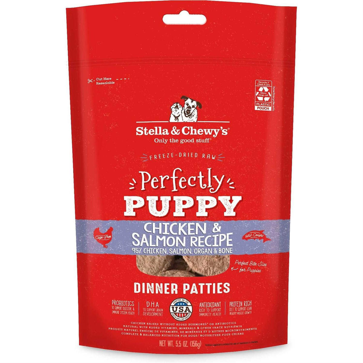Freeze-Dried Raw Dog Food Salmon Patties M618