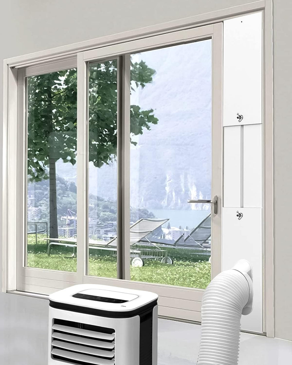 Portable AC Window Kit with 5.9 Exhaust Hose, Pack of 2 O562
