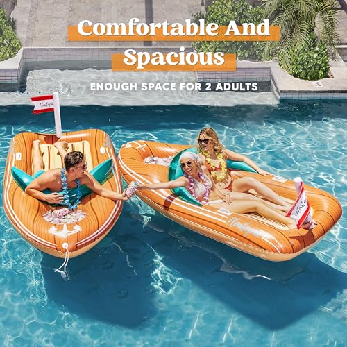 Inflatable Boat Pool Float with Cooler X428