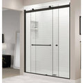 56-in to 60-in W Semi-Frameless Matte Black Shower Door N63687