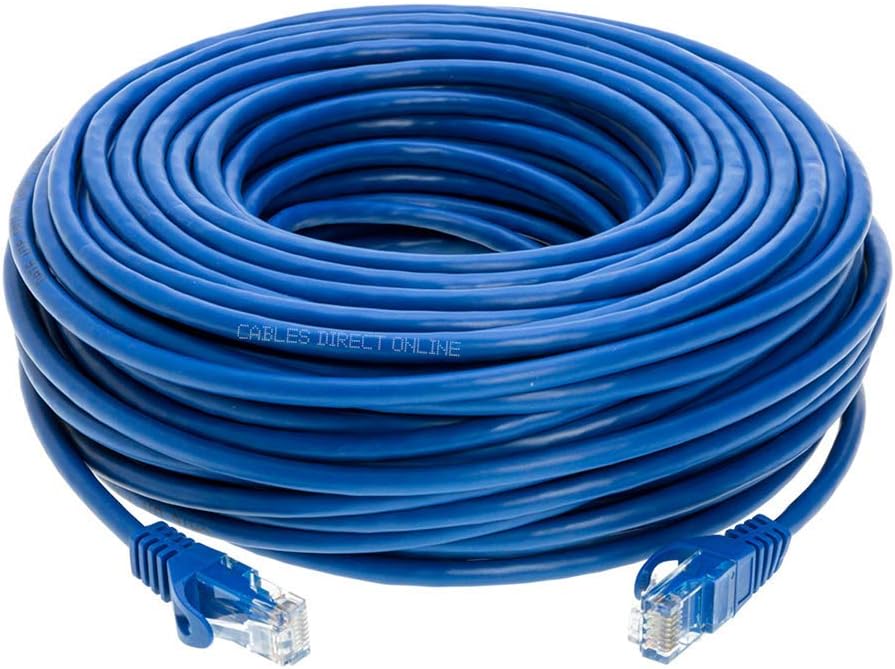 Snagless Cat5e Ethernet Patch Cable Blue 3 Feet Pack of 2 G835