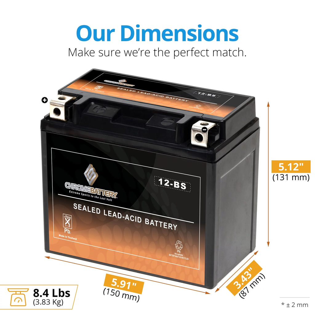 12-Bs Power Sports Battery H47353
