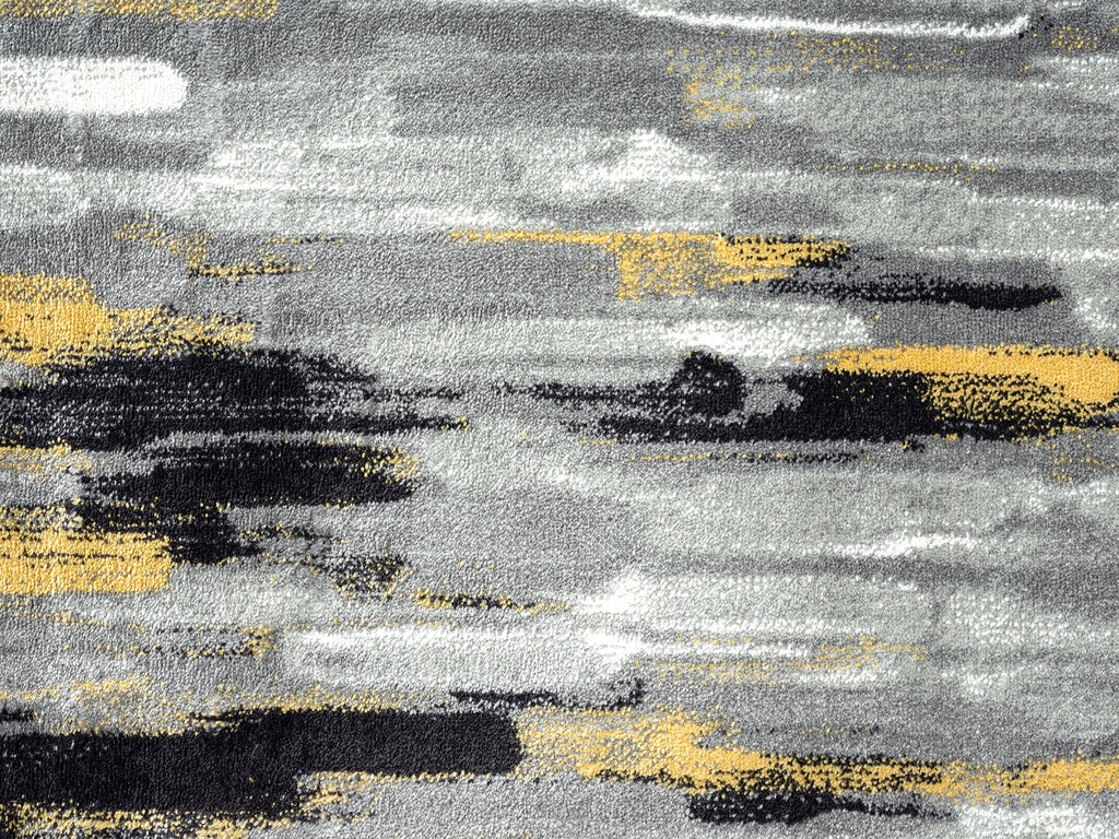 6 x 9 Grey Yellow Area Rug G177