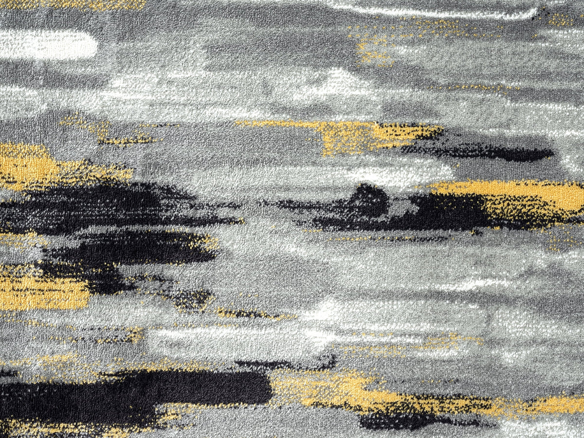 6 x 9 Grey Yellow Area Rug G177