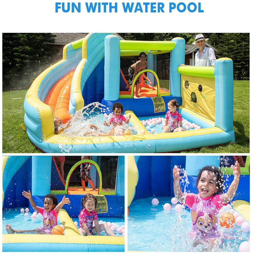 Kids Inflatable Bounce House Ball Pit Play Slide With Blower L57025