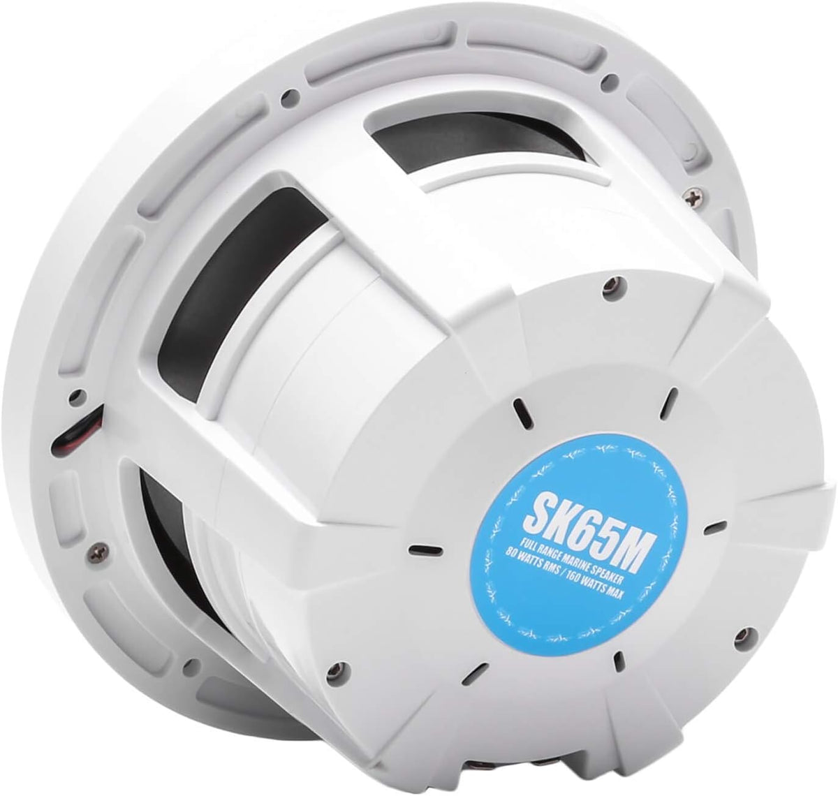 6.5" 2-Way Marine Coaxial Speakers, Pair (White) D748491