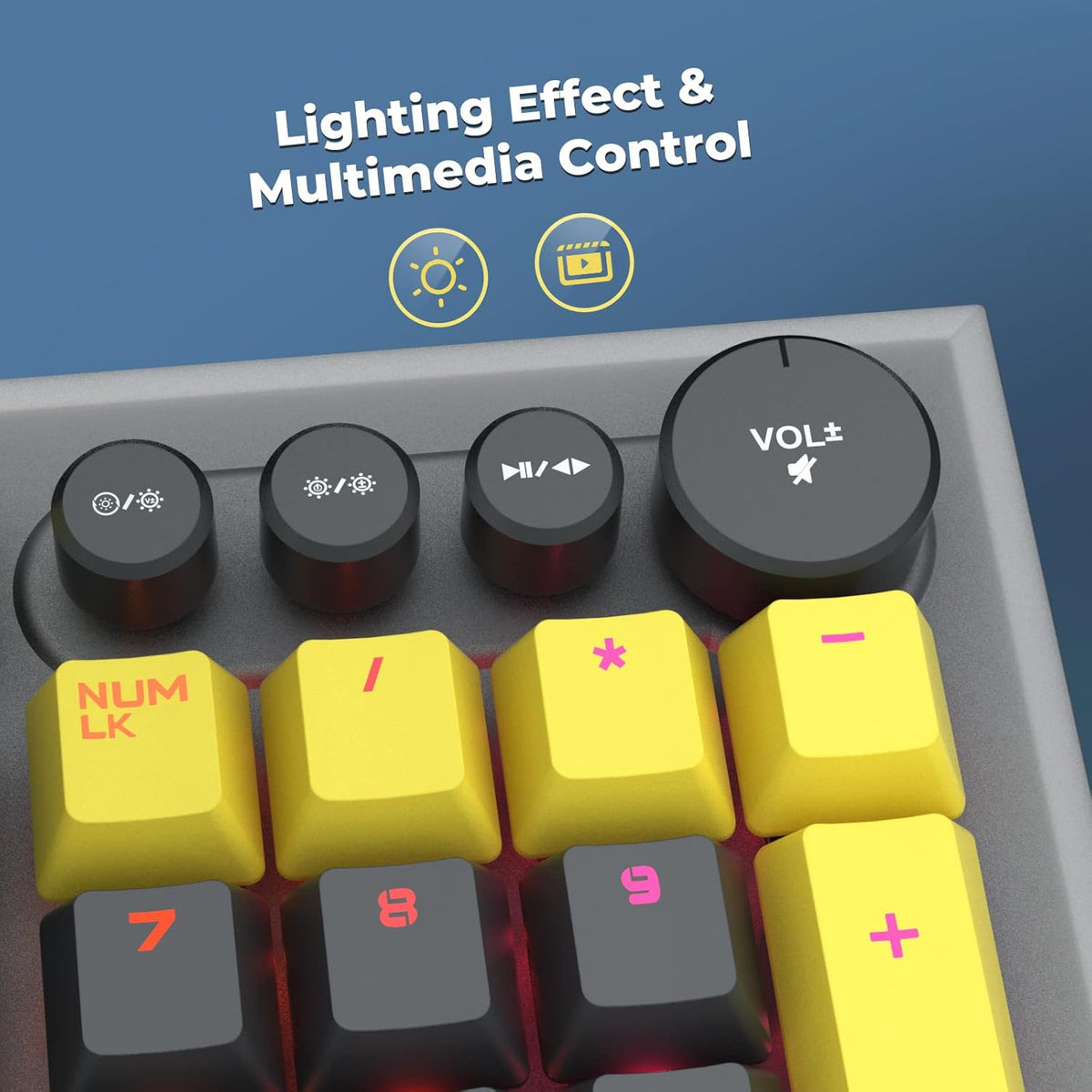 104 Keys Wired Mechanical Gaming Keyboard with Rainbow RGB Backlit Leather Wrist Rest K1776