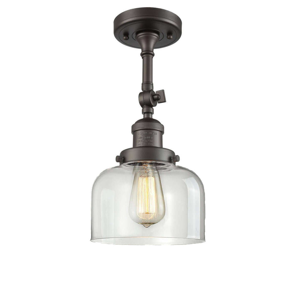 Oil Rubbed Bronze Semi-Flush Mount Light L8917