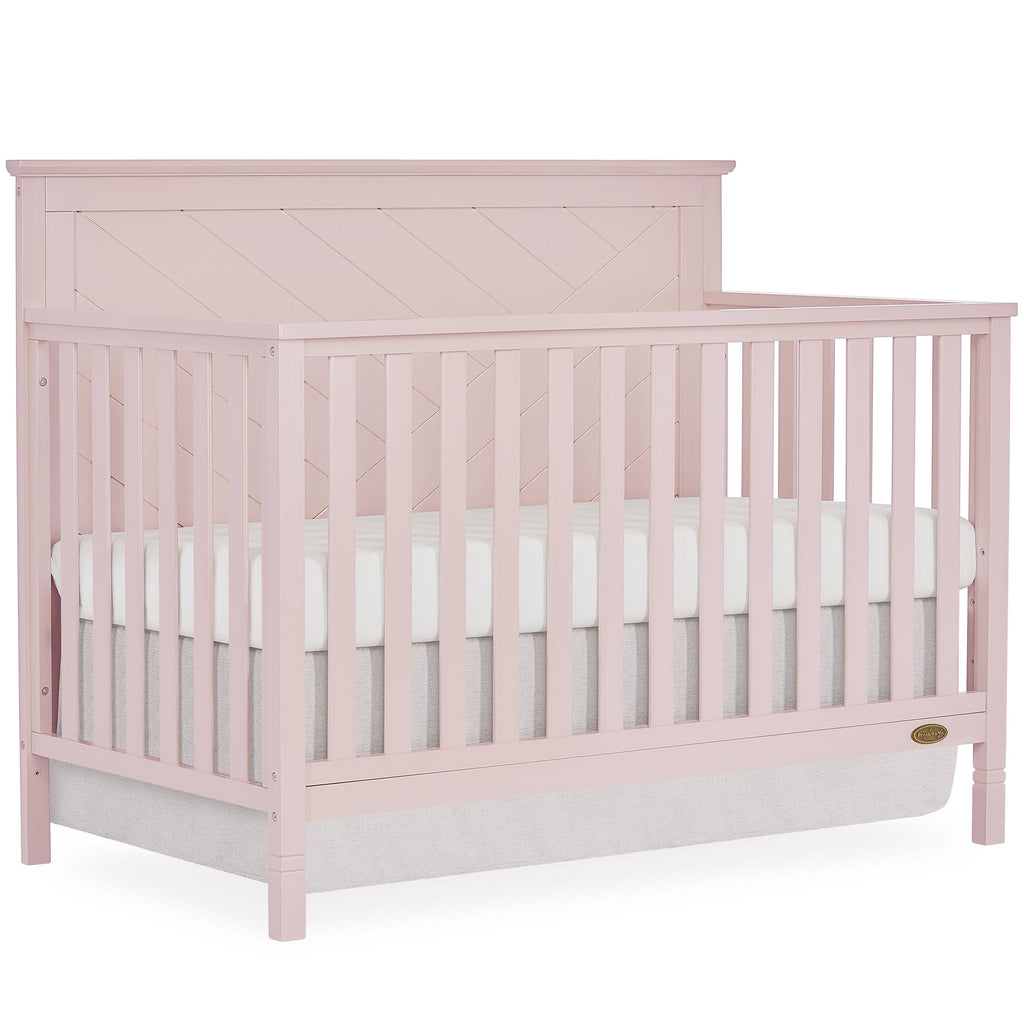 Blush Pink 5 in 1 Convertible Crib Q346