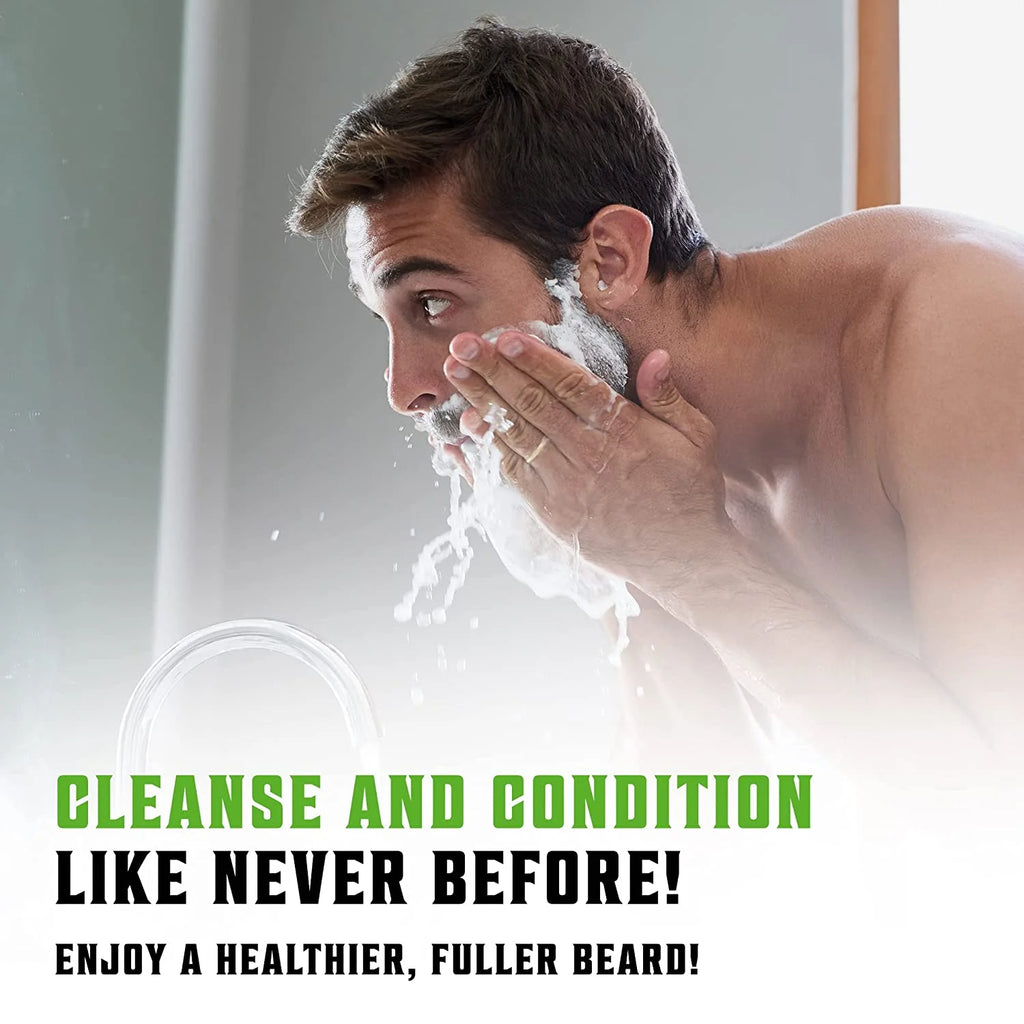 Beard Wash & Beard Conditioner Peppermint & Eucalyptus 34 Oz O91768