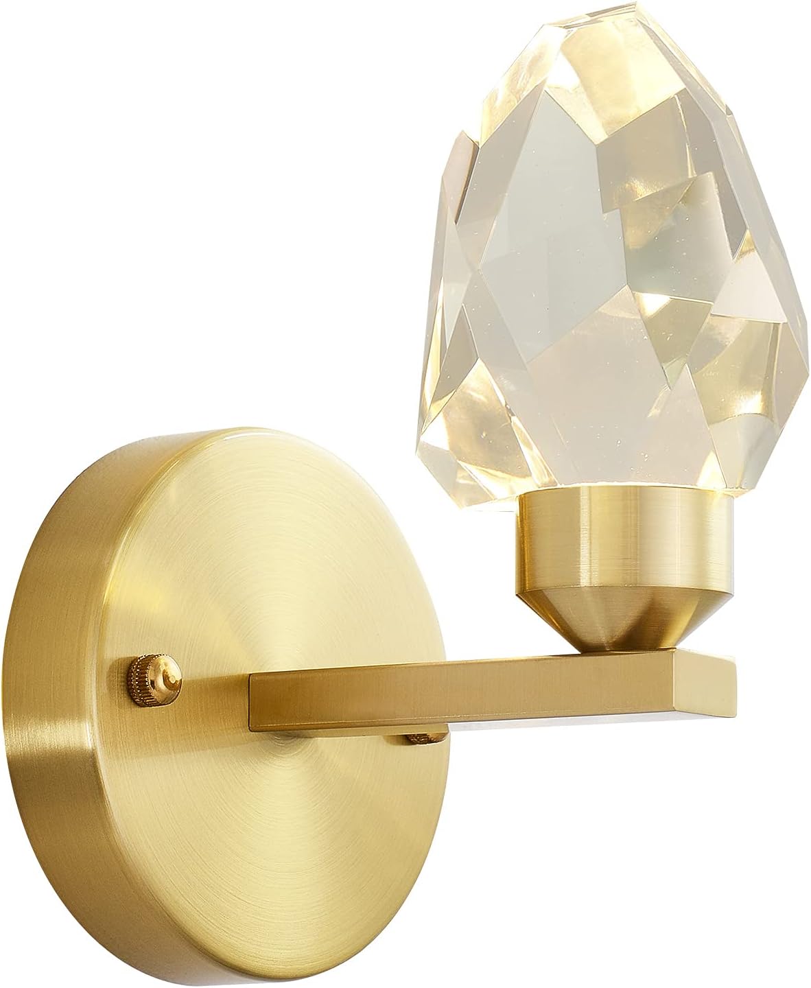 Crystal Gold Wall Sconce, K9 Crystal Wall Mounted Light O333597