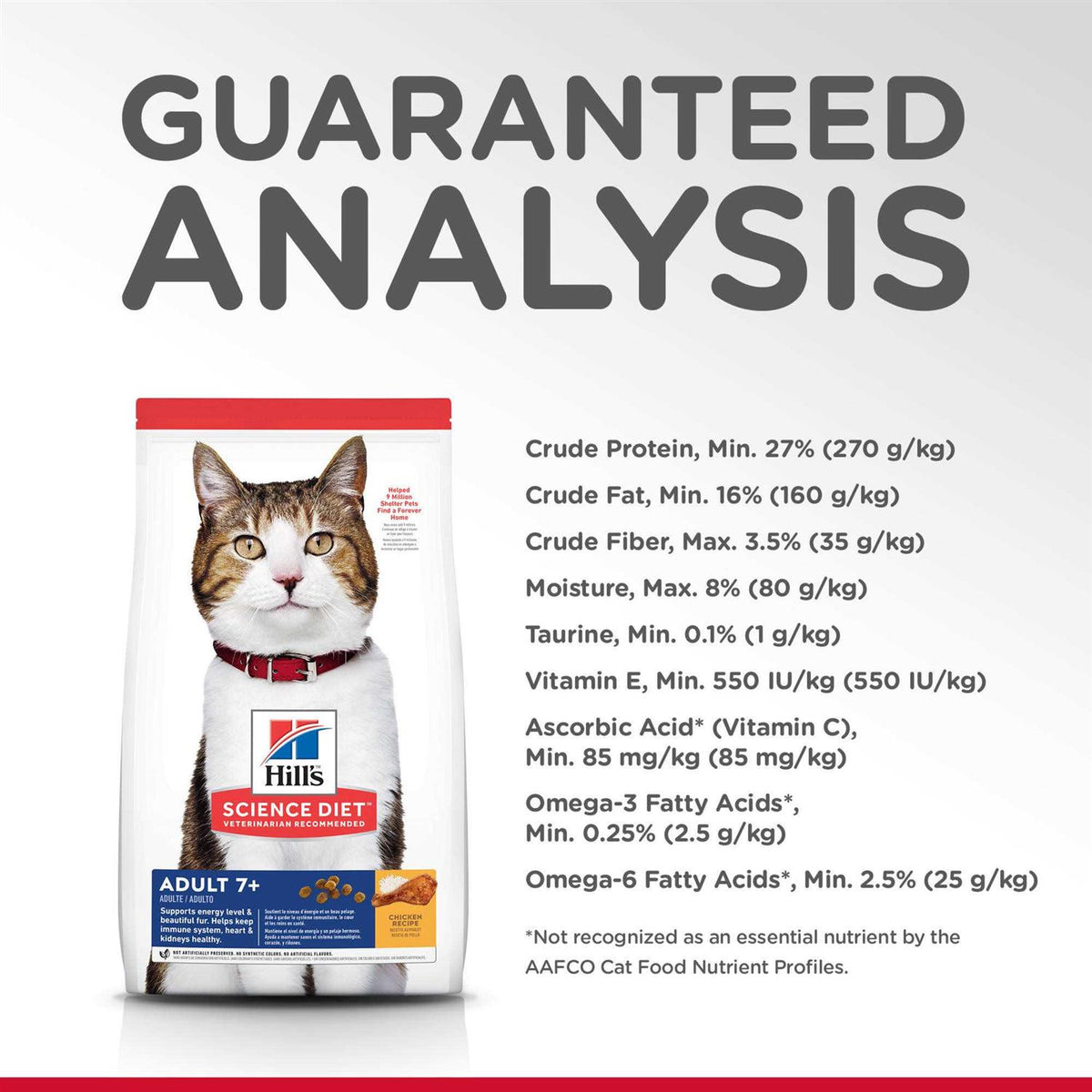 Adult 7+ Chicken Recipe Dry Cat Food H462359
