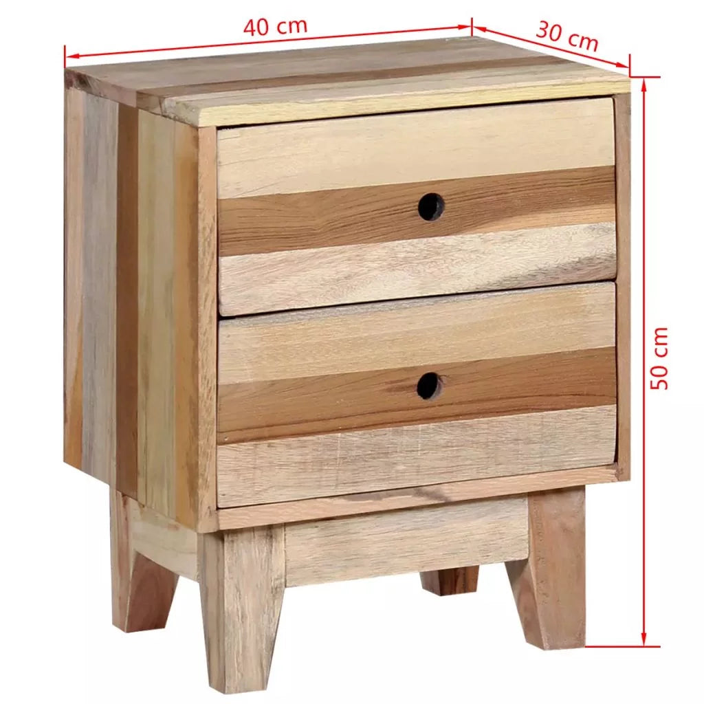 Solid Reclaimed Wood Bedside Cabinet J372604