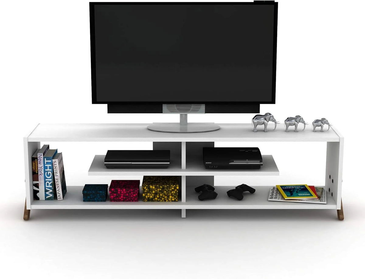 Wooden TV Stand with 4 Shelves W530480