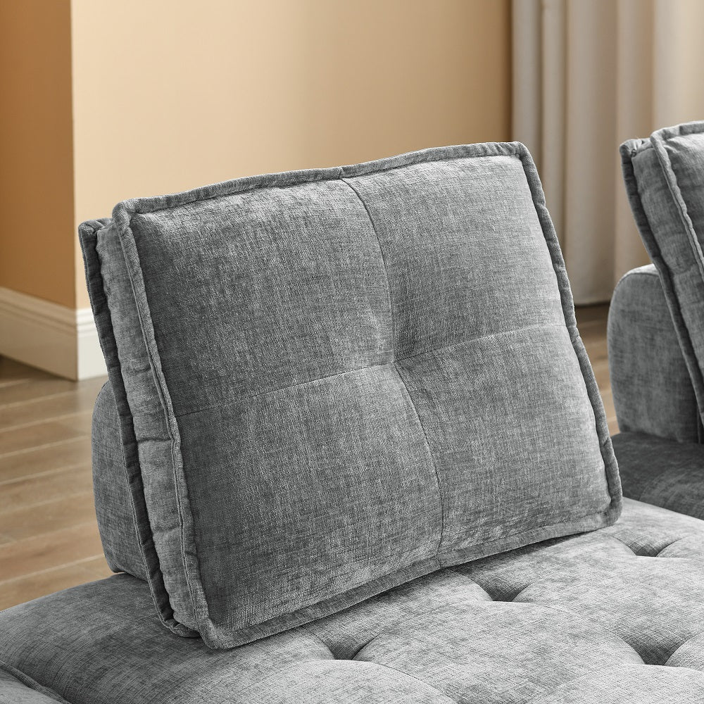 Chenille Grey Modular Sectional Sofa A13192