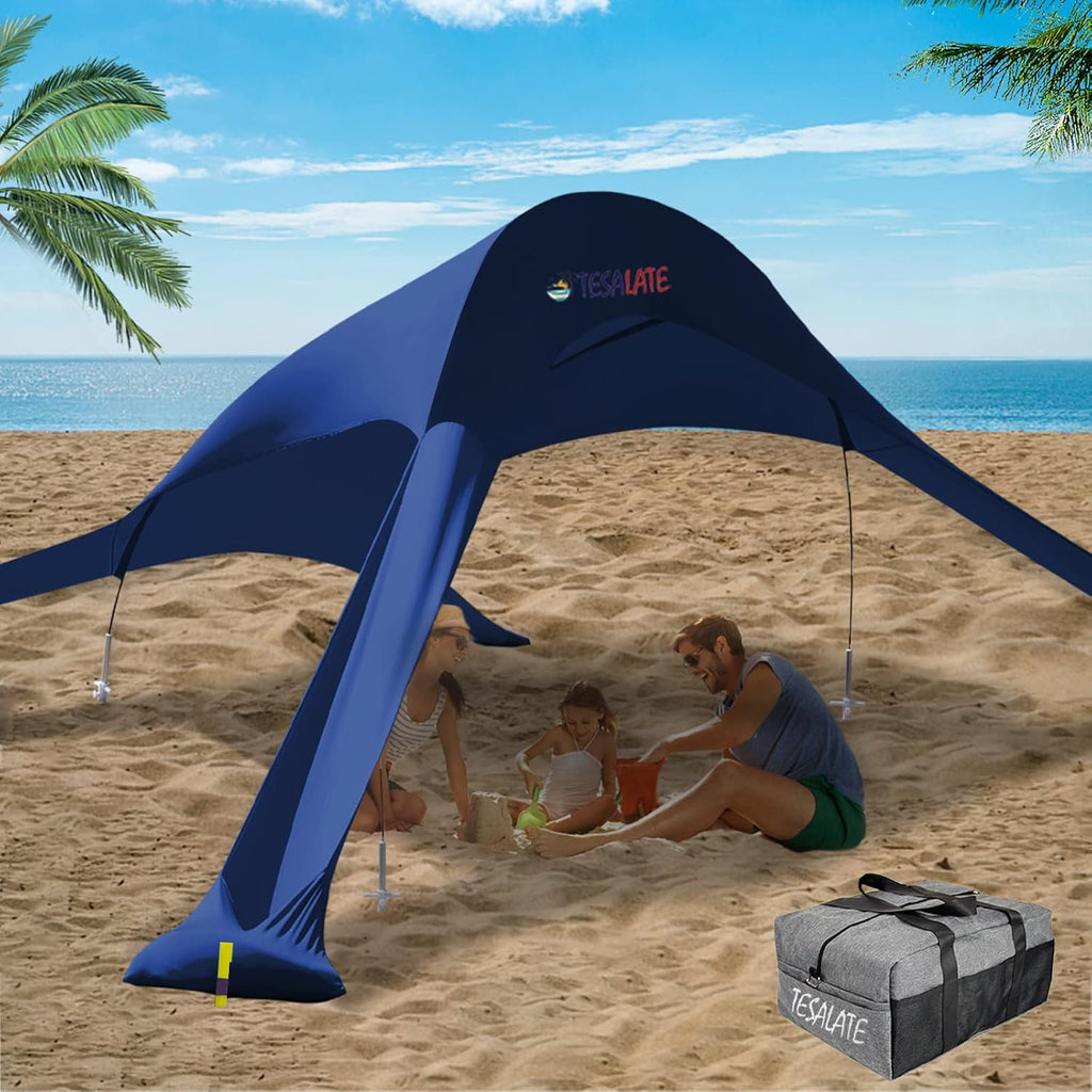 Extra Large UPF50+ Beach Tent with Sand Shovel D577389