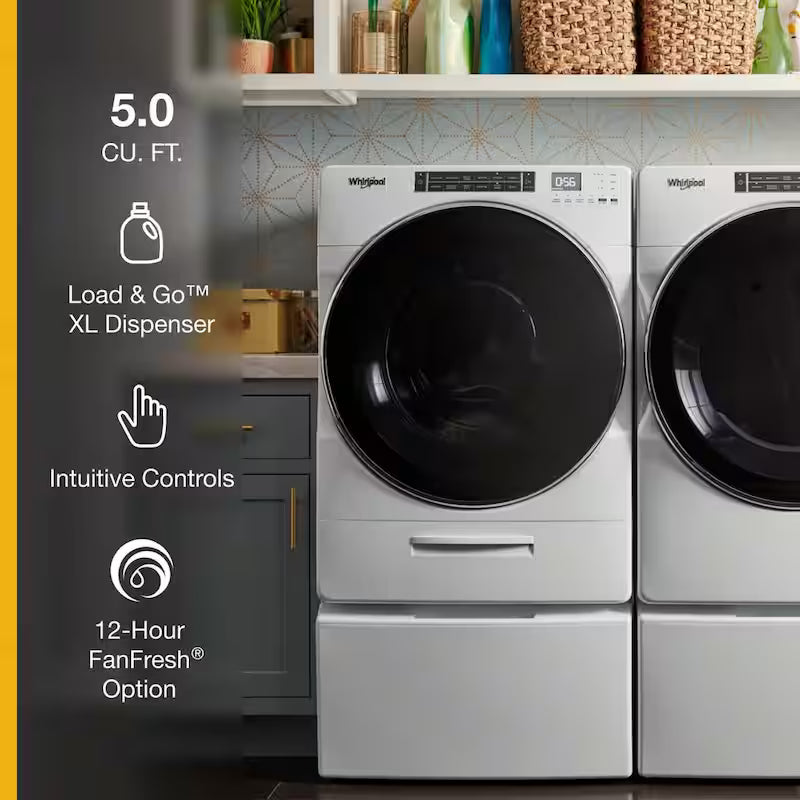 White Stackable Front Load Washing Machine Q744