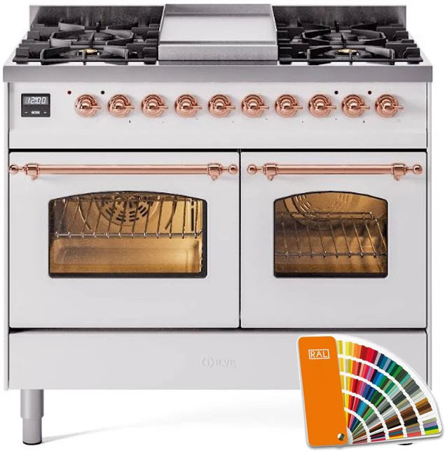 40 Dual Fuel Natural Gas Range with Copper Trim U3810