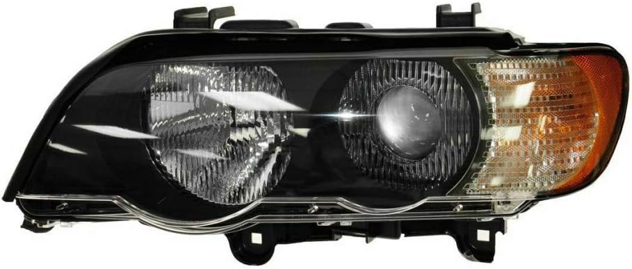 For BMW X5 Headlight Pair Driver and Passenger Side Black Housing G289108