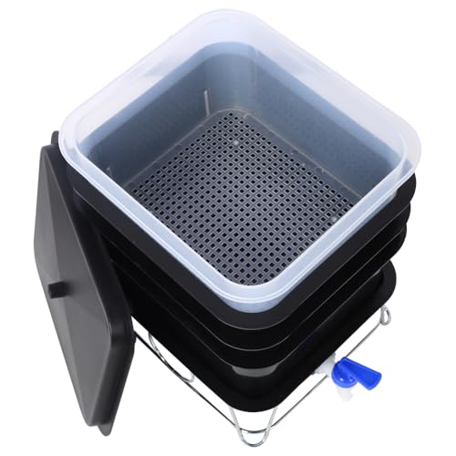 Black 4-Tray 20L Worm Composter J1062