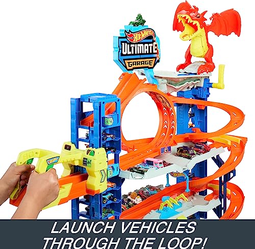Ultimate Garage Toy Car Track Set with 2 Die-Cast Toy Cars E94647