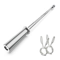 57" Olympic Barbell Bar, 2" Standard Straight Barbell Bars with 2 Spring Collars W151187