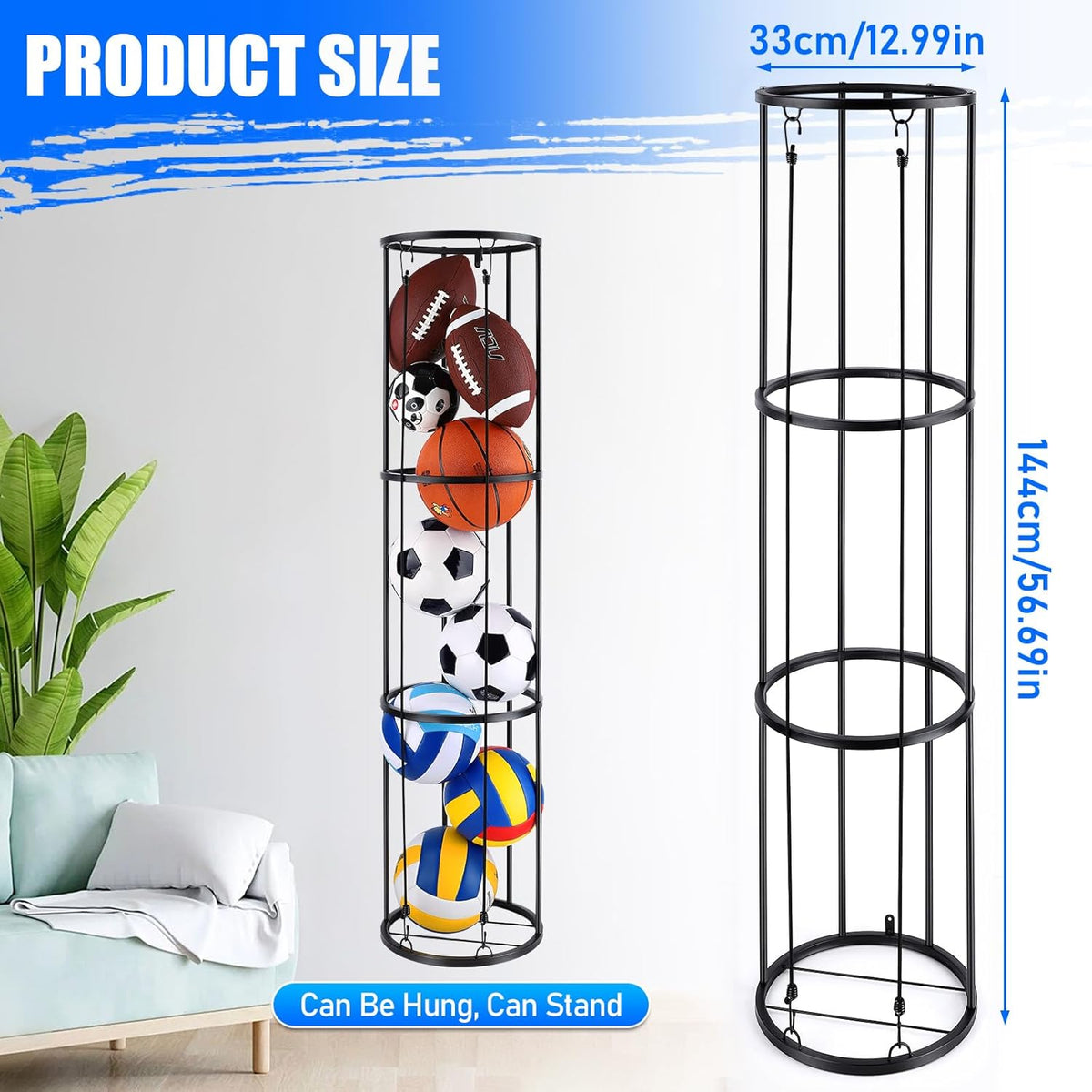 3 Layer Vertical Ball Storage Rack G779