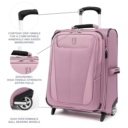 Burgundy Softside Expandable 2 Wheel Carry On Luggage R976